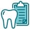 icon of a tooth and a clipboard